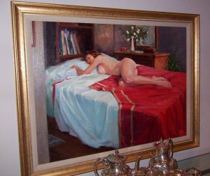 Naked Woman Painting Cropped